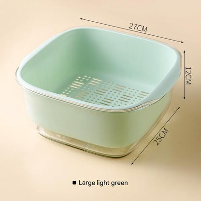 Double Layer Vegetable Washing Basket Image 2
