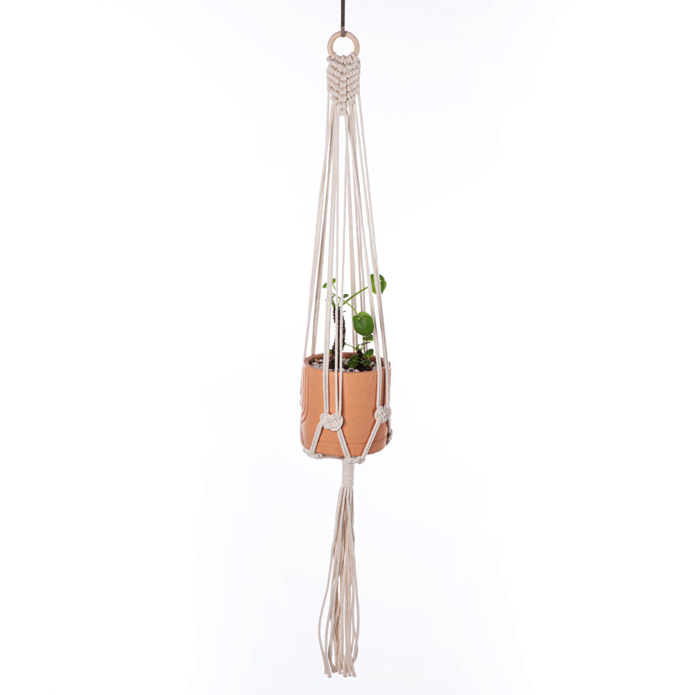 Indoor plant holder made from cotton rope - image 3