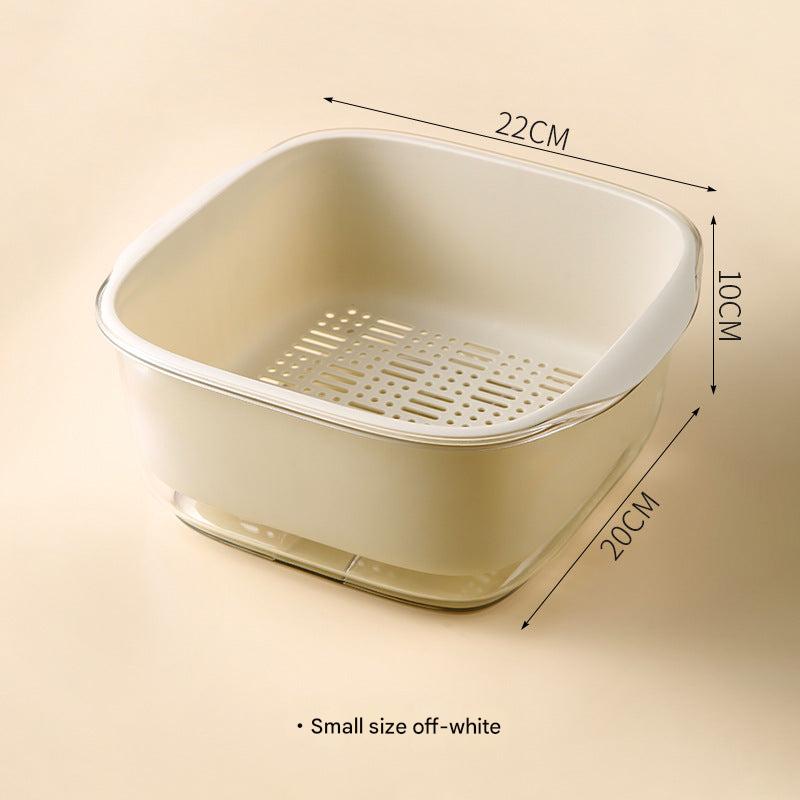 Double Layer Vegetable Washing Basket Image 1