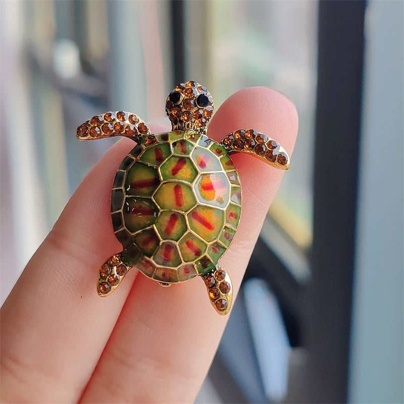 Trendy Rhinestone Turtle Belt Pin - Image 9