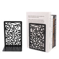 Leaf Surrounding Bookends Pair - Black