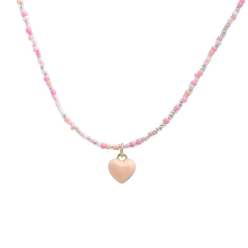 Colorful Heart Bead Necklace Image 6