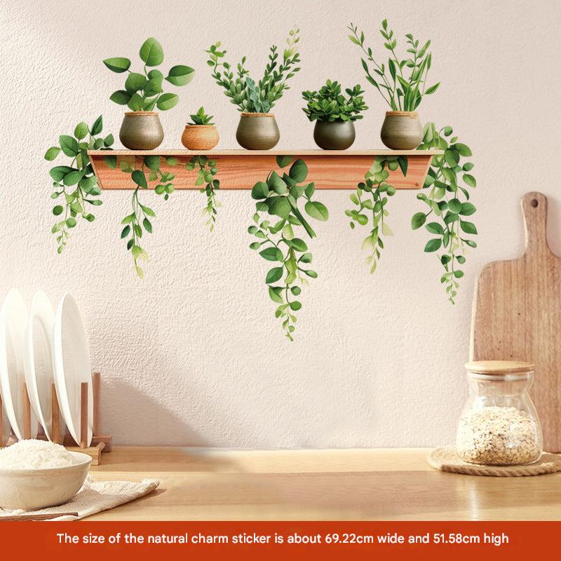Kitchen wall decor plant sticker