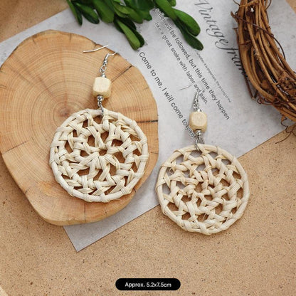 Handcrafted unique woven earrings
