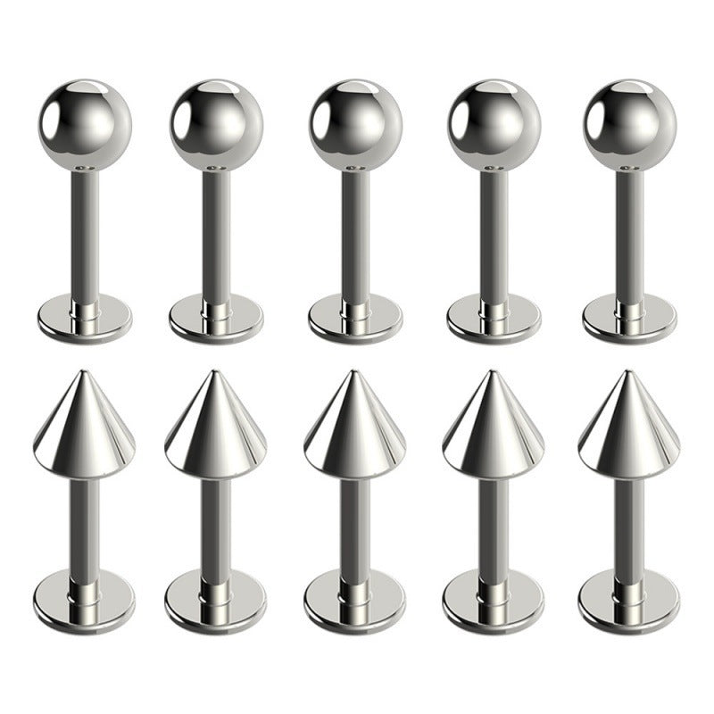 titanium lip piercing studs image 1