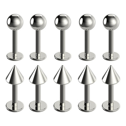 titanium lip piercing studs image 1