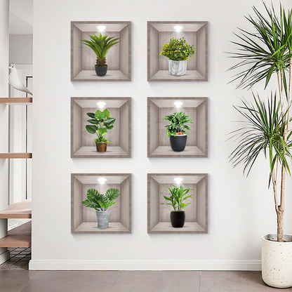 Stylish green plant wall art sticker 7