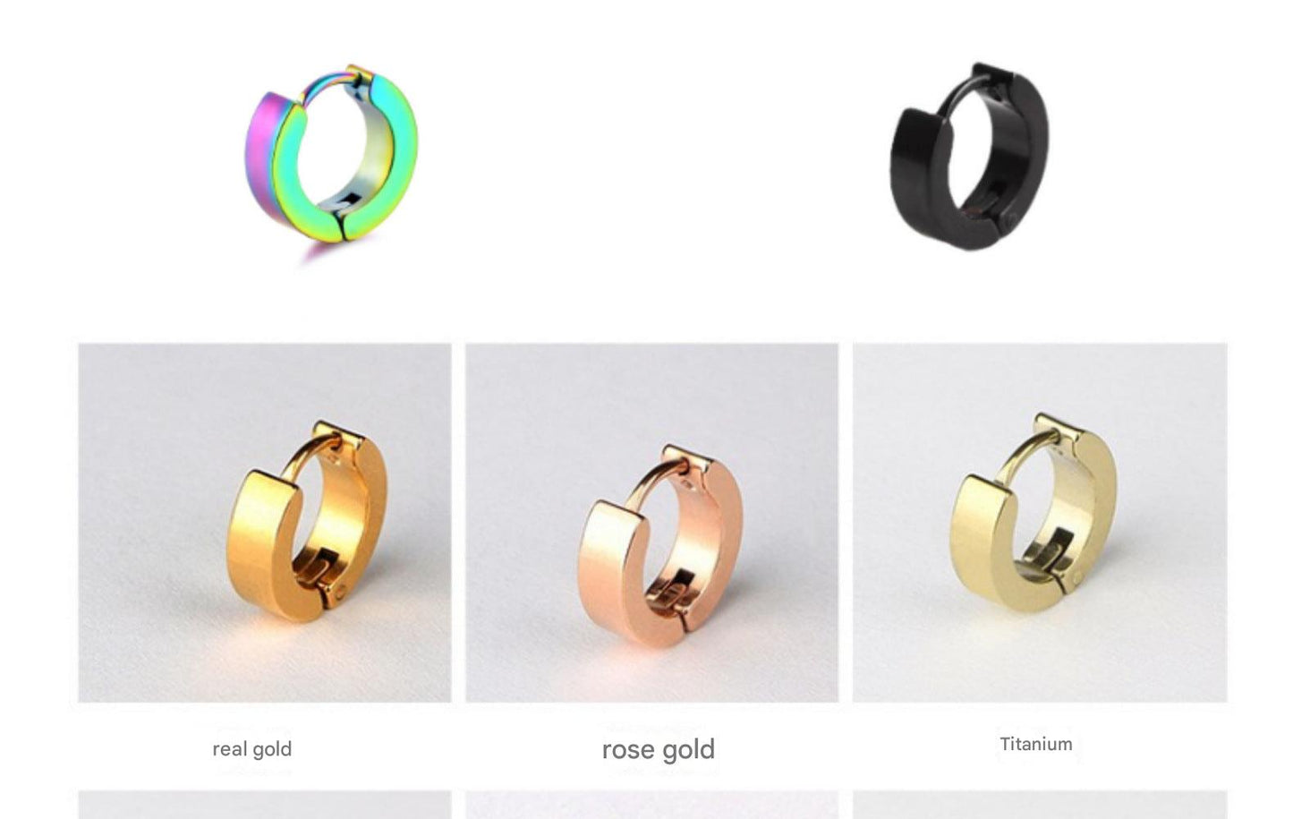 Geometric circle earrings for men and women