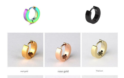 Geometric circle earrings for men and women