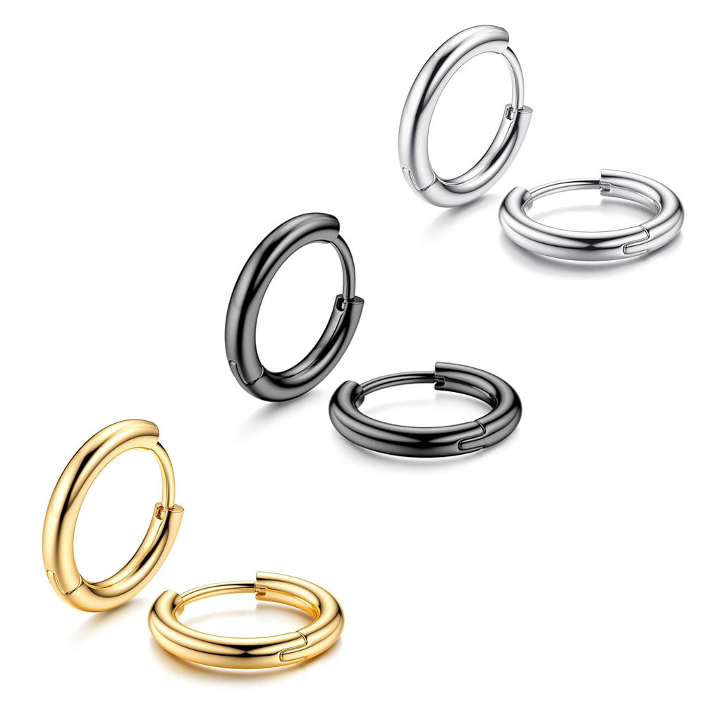 Various sizes of titanium earrings image 5