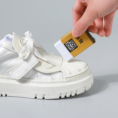 Compact shoe cleaning eraser for white shoes