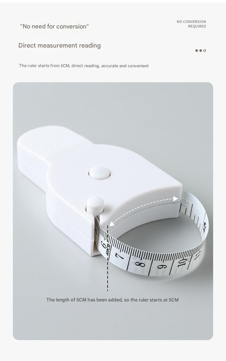 Colorful body measuring tape lying flat