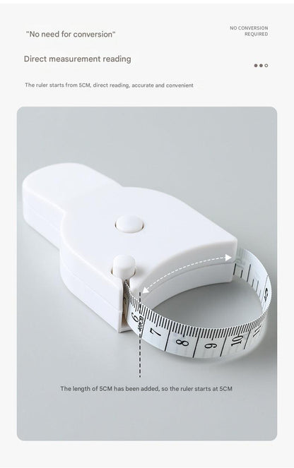 Colorful body measuring tape lying flat