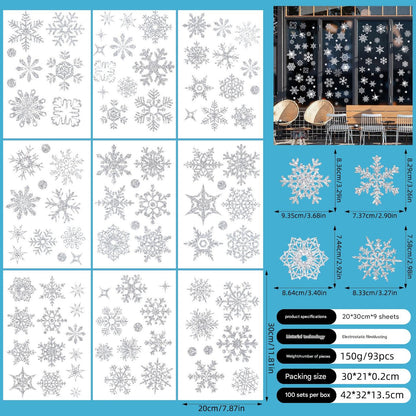Static cling stickers enhancing festive ambiance
