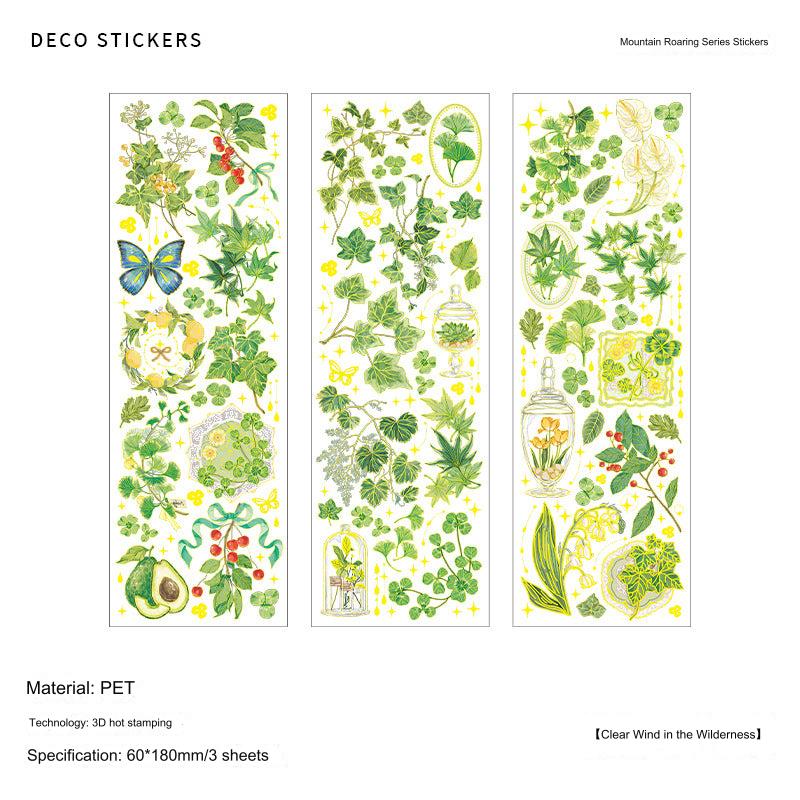 gold-pressed crane sticker