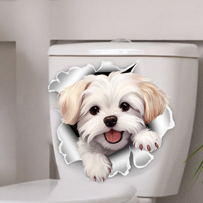 Vibrant puppy toilet decor image 9