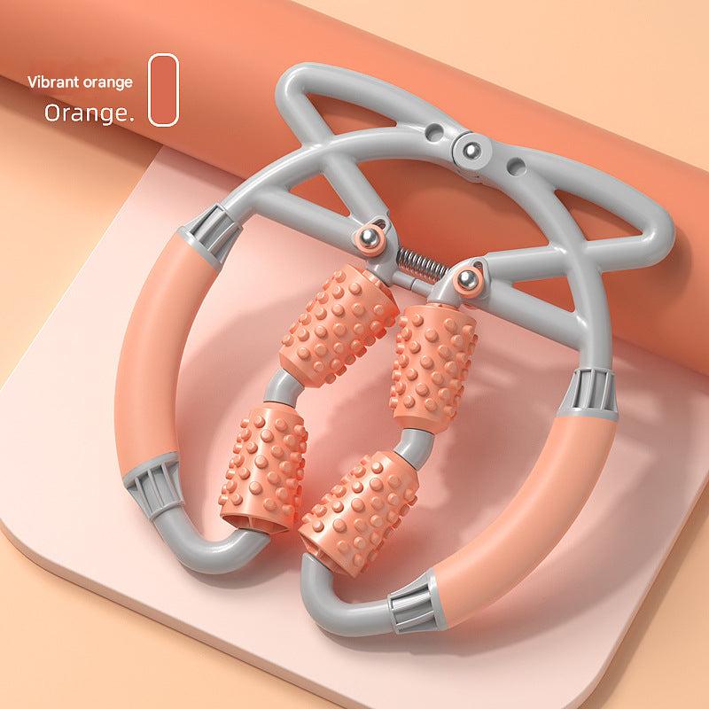 User enjoying muscle relief with leg massager