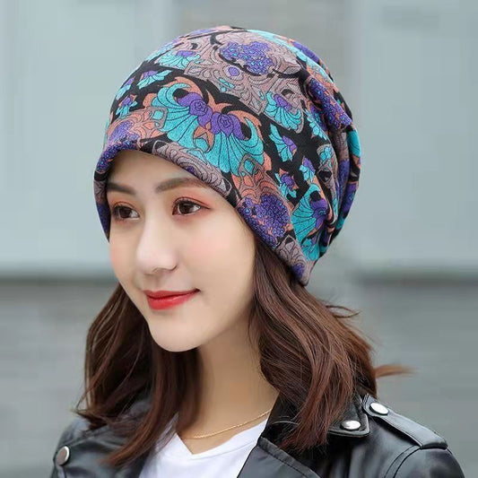 Windproof floral neck gaiter for outdoor activities