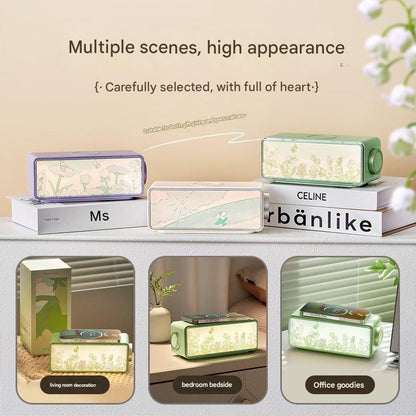Stylish wireless charging Bluetooth speaker front view