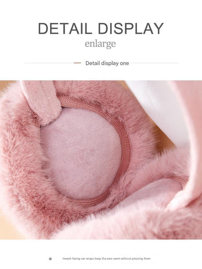 White warm ear muffs for women
