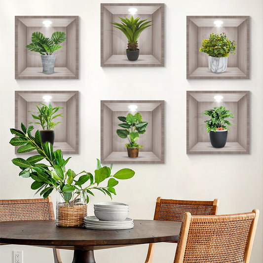 Stylish green plant wall art sticker 9