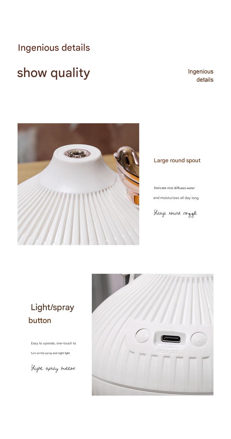 USB onion humidifier in use at night