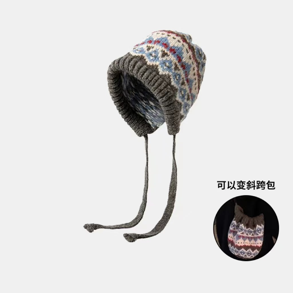 Geometric Pattern Beanie Image 3