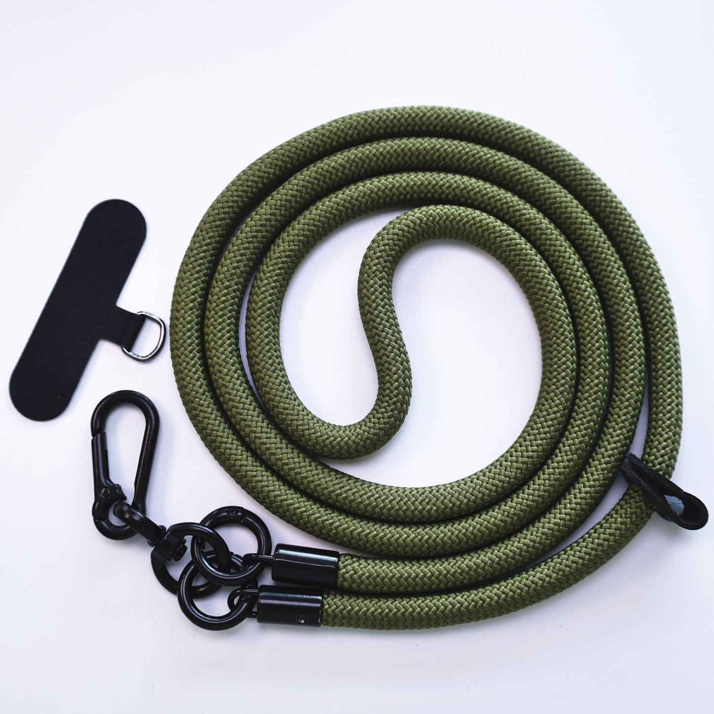 Mobile phone lanyard with metal clasp