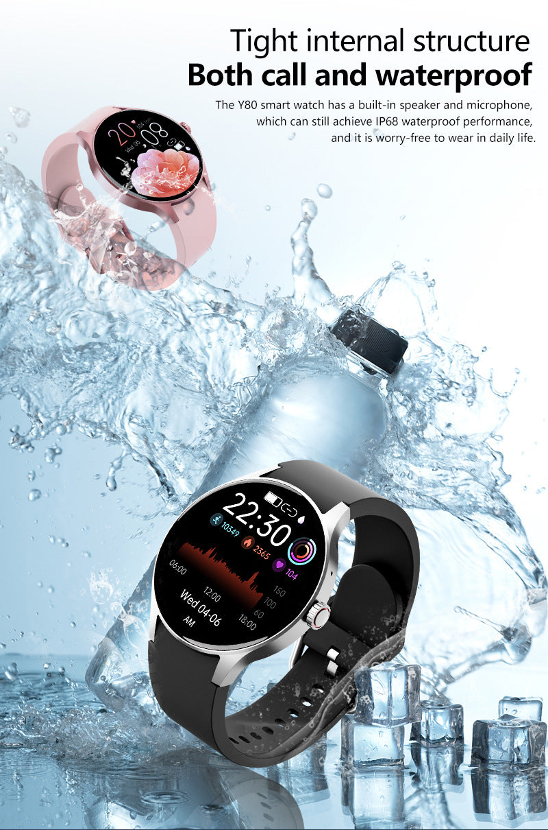 Fashionable smart fitness watch in pink