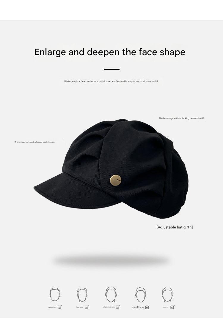 khaki women's beret hat