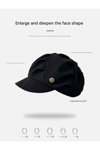 khaki women's beret hat