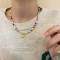 Smiling Colorful Beaded Necklace