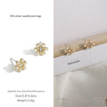 28#925 Silver Needle Earrings Pair