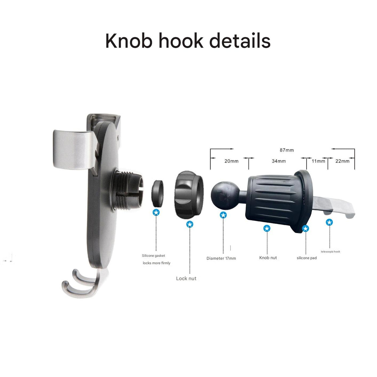 Sturdy design of air vent phone mount