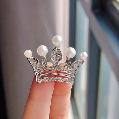 Elegant style crown brooch for women