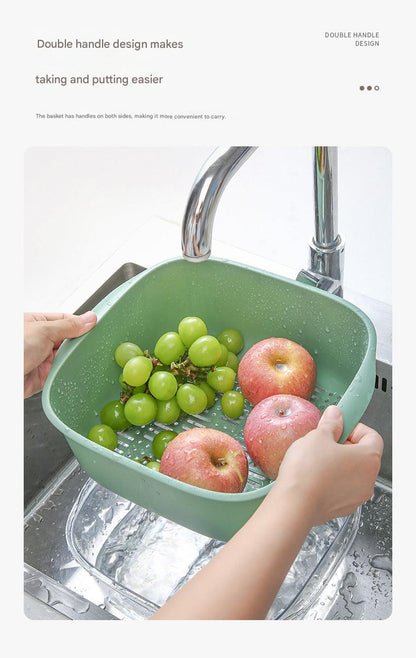 Double Layer Vegetable Washing Basket Image 5