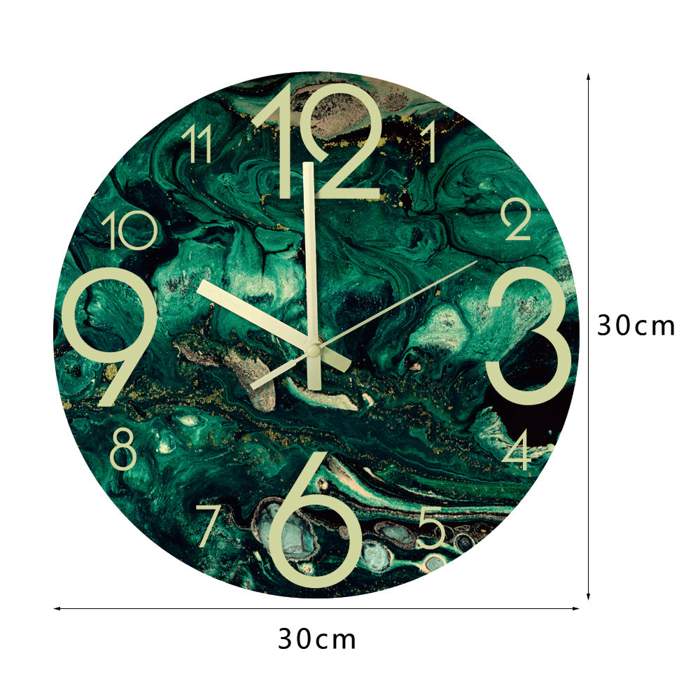 Luminous acrylic wall clock
