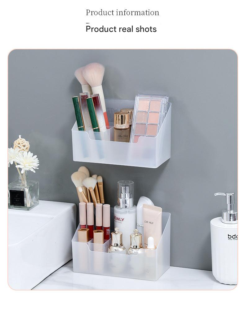 Transparent wall storage box close-up