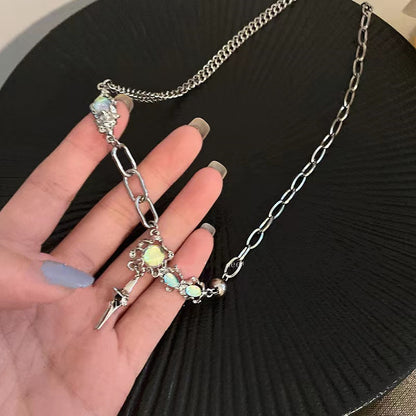 Moonstone cross necklace styled with summer outfits