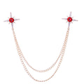 Gold Base with Red Diamond