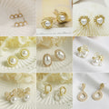 3#925 Silver Needle Earrings Pair
