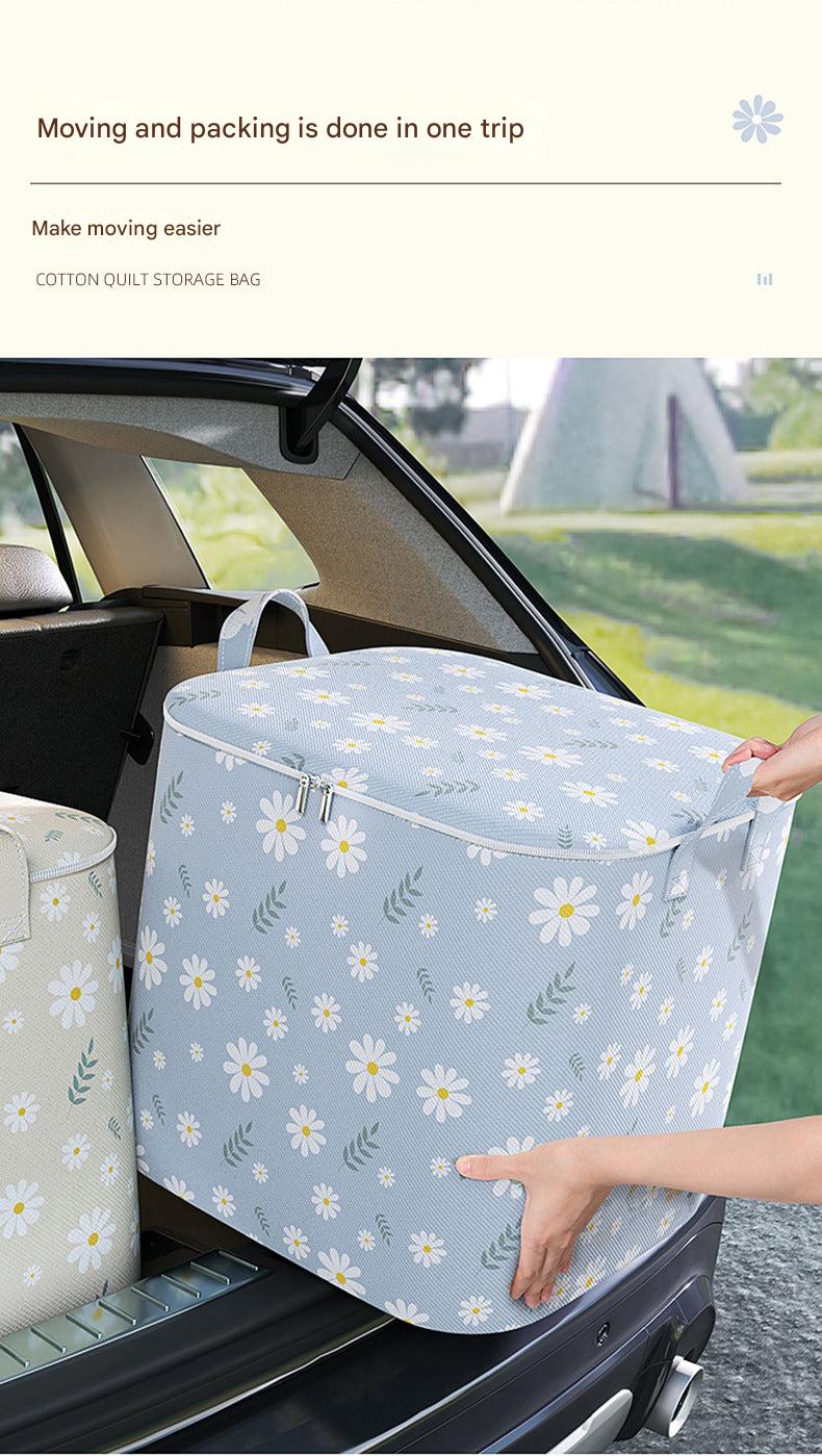 Non-woven storage bag blue daisy
