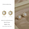 9#925 Silver Needle Earrings Pair