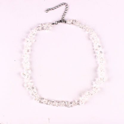 Elegant crystal necklace on display image 4