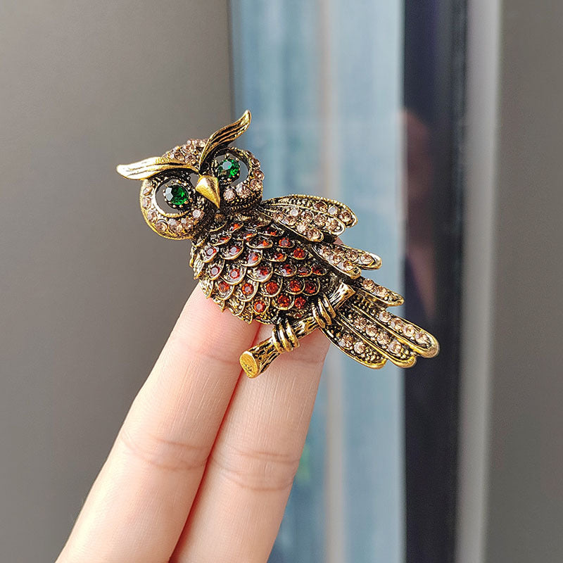 Vintage Owl Jewelry Brooch 2