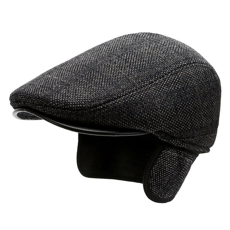 Men's winter beret hat stylish design