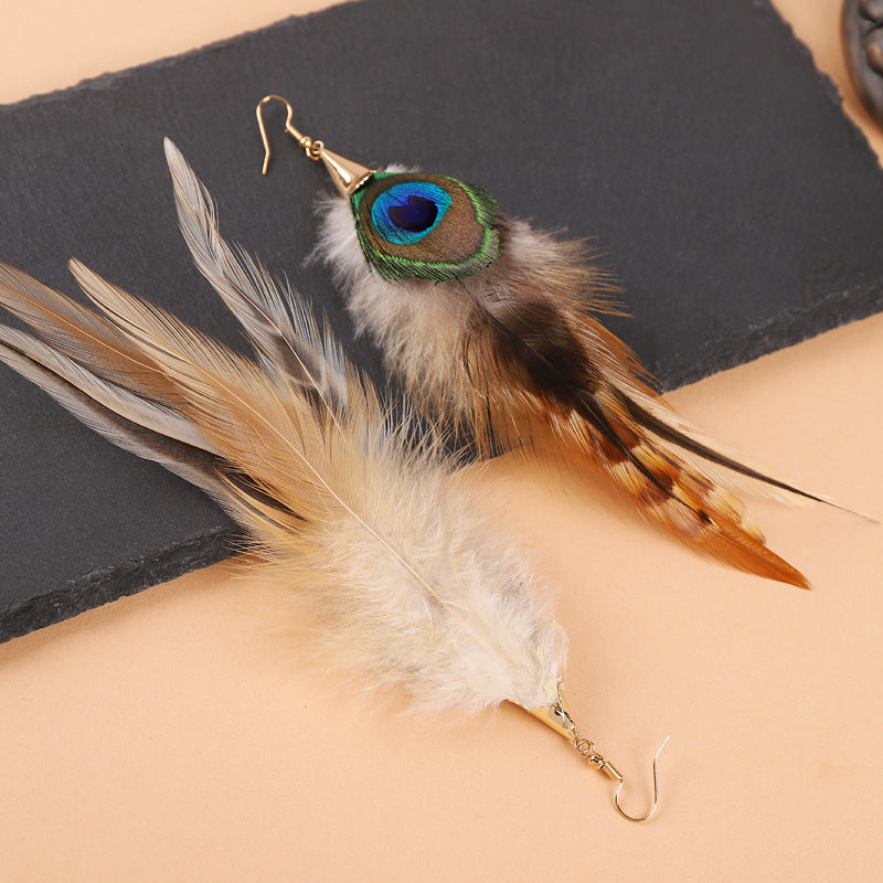 Trendy ethnic earrings with long tassels