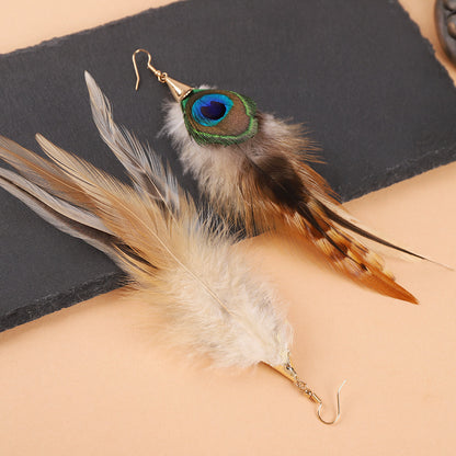 Trendy ethnic earrings with long tassels