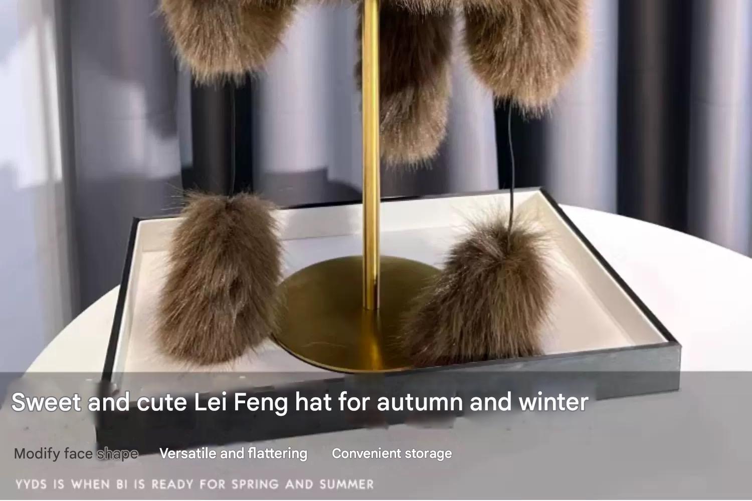 Soft synthetic fur winter hat image 4