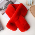 Red Double-Sided Plush Thick Scarf